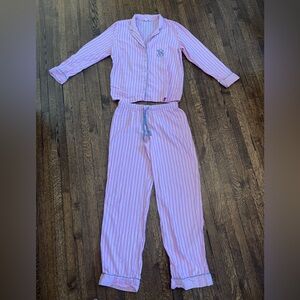Victoria’s Secret Iconic Pink and White Striped Pajama Set